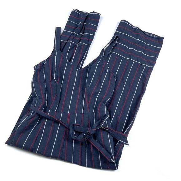 Universal Thread Linen Pinstripe Wide Leg Jumpsuit - Picture 2 of 3